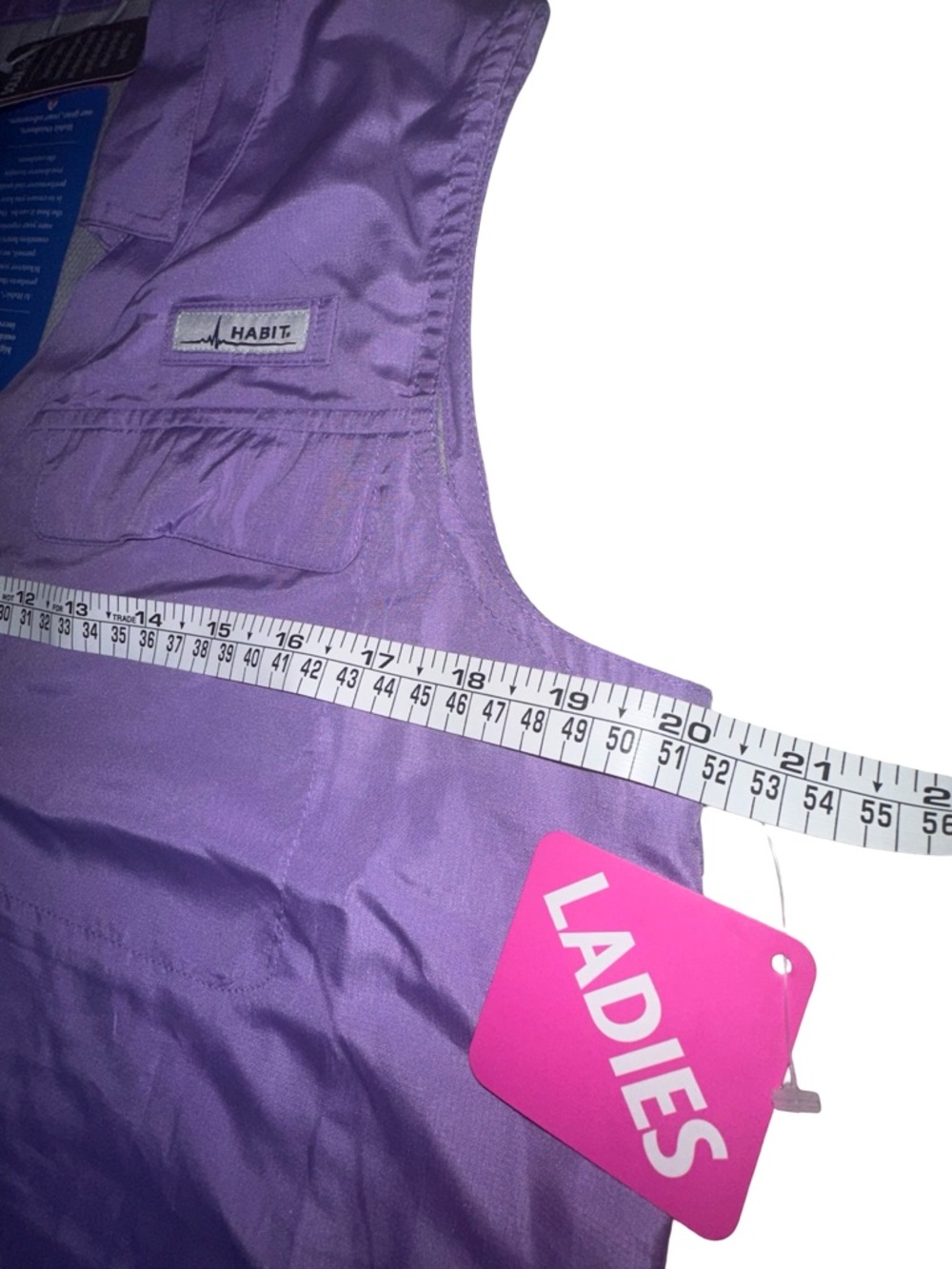 NWT HABIT OUTDOORS Ladies Pike's Pier sleeveless shirt vibrant purple SPF 40 M - Picture 7 of 16